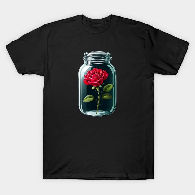 Rose in a jar T-Shirt by alcoshirts